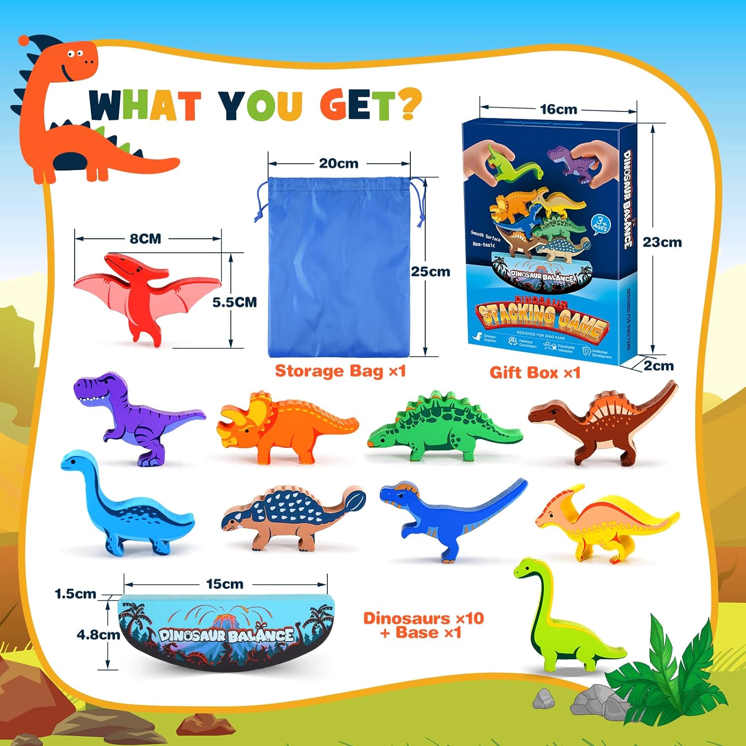 Dinosaur Stacking Montessori Toys