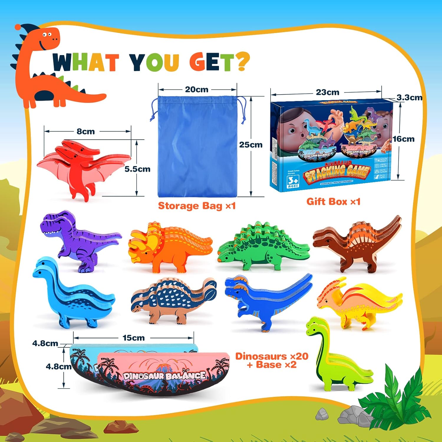 Dinosaur Stacking Montessori Toys