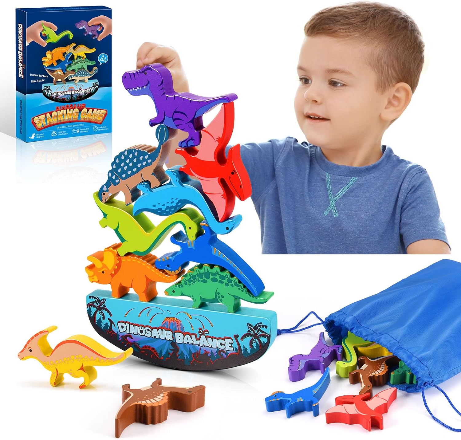 Dinosaur Stacking Montessori Toys