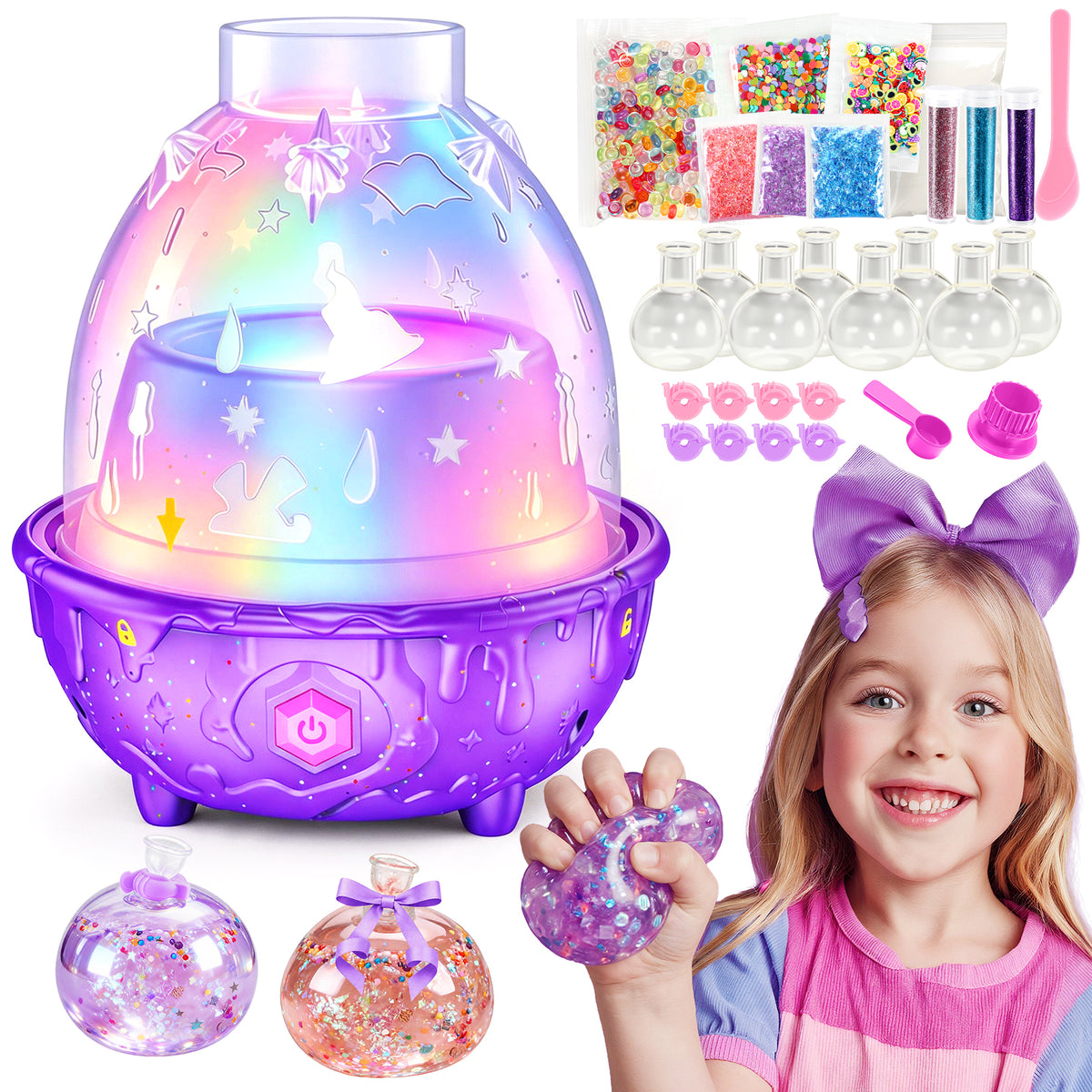 Funforfun Craft Kit for Girls Age 6-8, Making Machine Craft Kit for Kids ,DIY Stress Relief Toy Gifts for 5 6 7 8 Year Old Boys Girls Gift 6-12