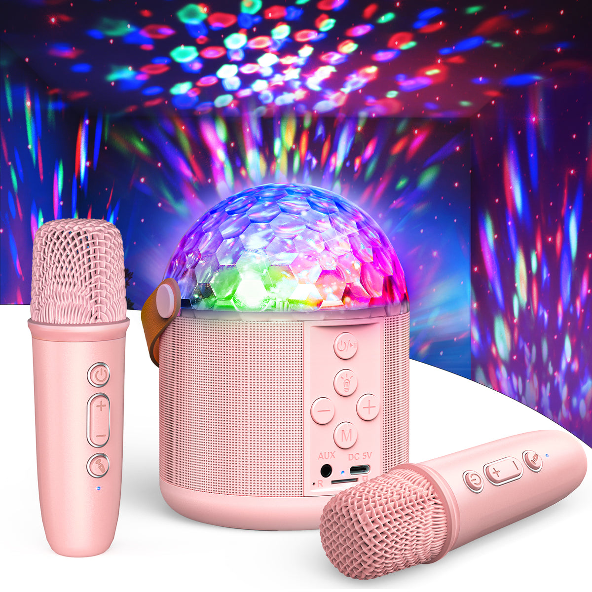 Mini Karaoke Machine for Kids, Gifts for Girls Ages 3-12, Bluetooth Speaker