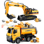 Funforfun Toys Gifts for 3 4 5 6 7 8 Year Old Boys, Truck Construction Toy for Boys