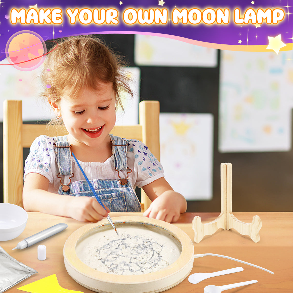 Craft Kit for Girls 8-12, DIY Moon Lamp Craft Set, Gift for 6 7 8 9 10 Year Old Girls, Craft Kits for Kids