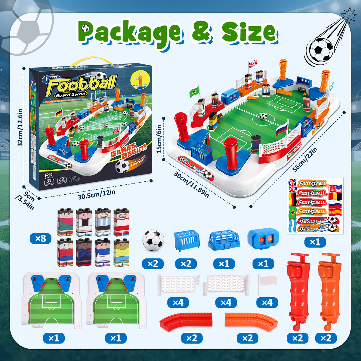 Mini Foosball Table Game, Gifts for 3-12 Year Old Kids Boys Tabletop Soccer Games, Soccer Pinball for Indoor Game