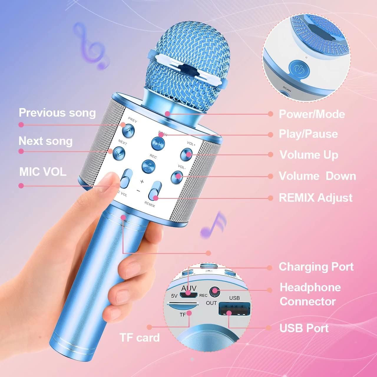 Bluetooth Wireless Microphone