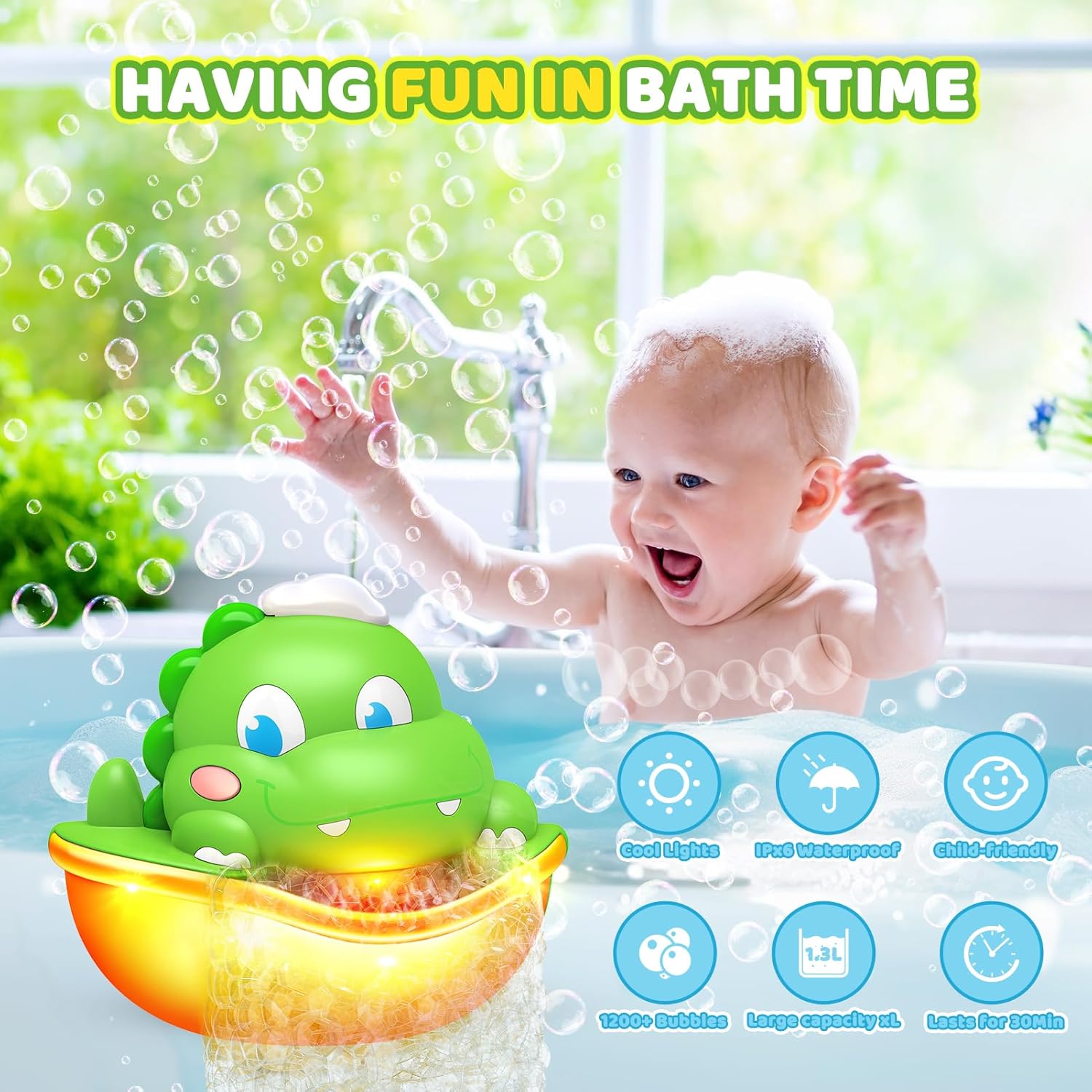 Dinosaur Light-Up Bubble Machine