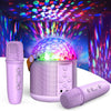 Mini Karaoke Machine for Kids, Gifts for Girls Ages 3-12, Bluetooth Speaker with 2 Wireless Karaoke Microphones